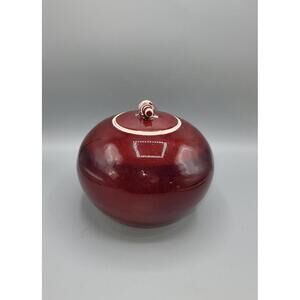 Vintage Evelyn Kielty Unger Art Pottery Oxblood Vase Signed